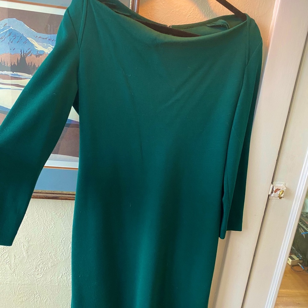 St. John Emerald Green Pencil Dress